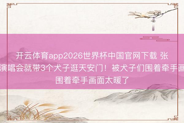 开云体育app2026世界杯中国官网下载 张杰刚开完演唱会就带3个犬子逛天安门!被犬子们围着牵手画面太暖了
