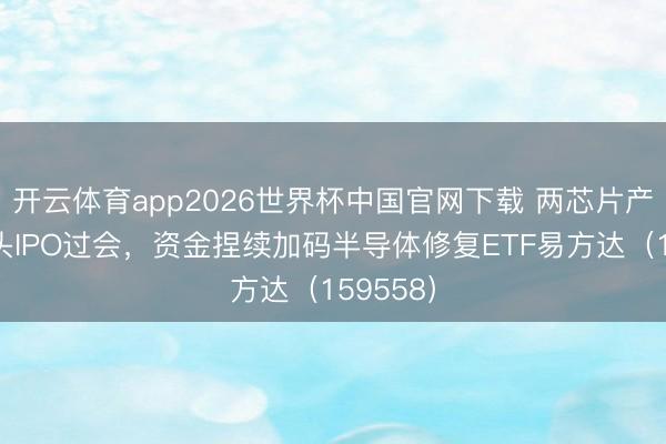 开云体育app2026世界杯中国官网下载 两芯片产业链龙头IPO过会,资金捏续加码半导体修复ETF易方达(159558)